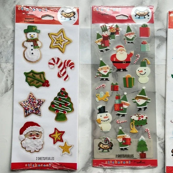 Hallmark Stickeroni Sticker LOT -  CHRISTMAS AND VALENTINES DAY - Picture 4 of 6